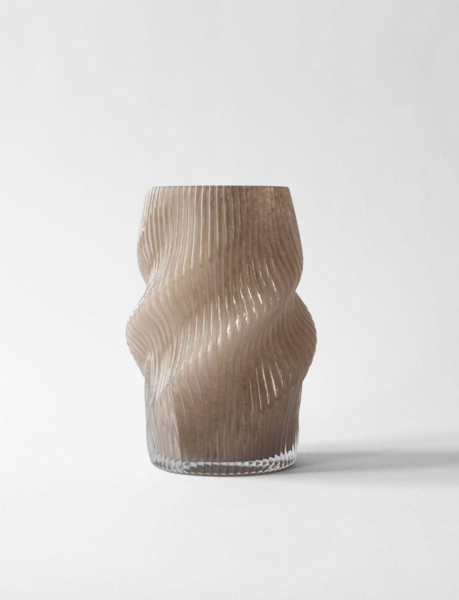 Tell Me More - Fano Glas Vase, Taupe