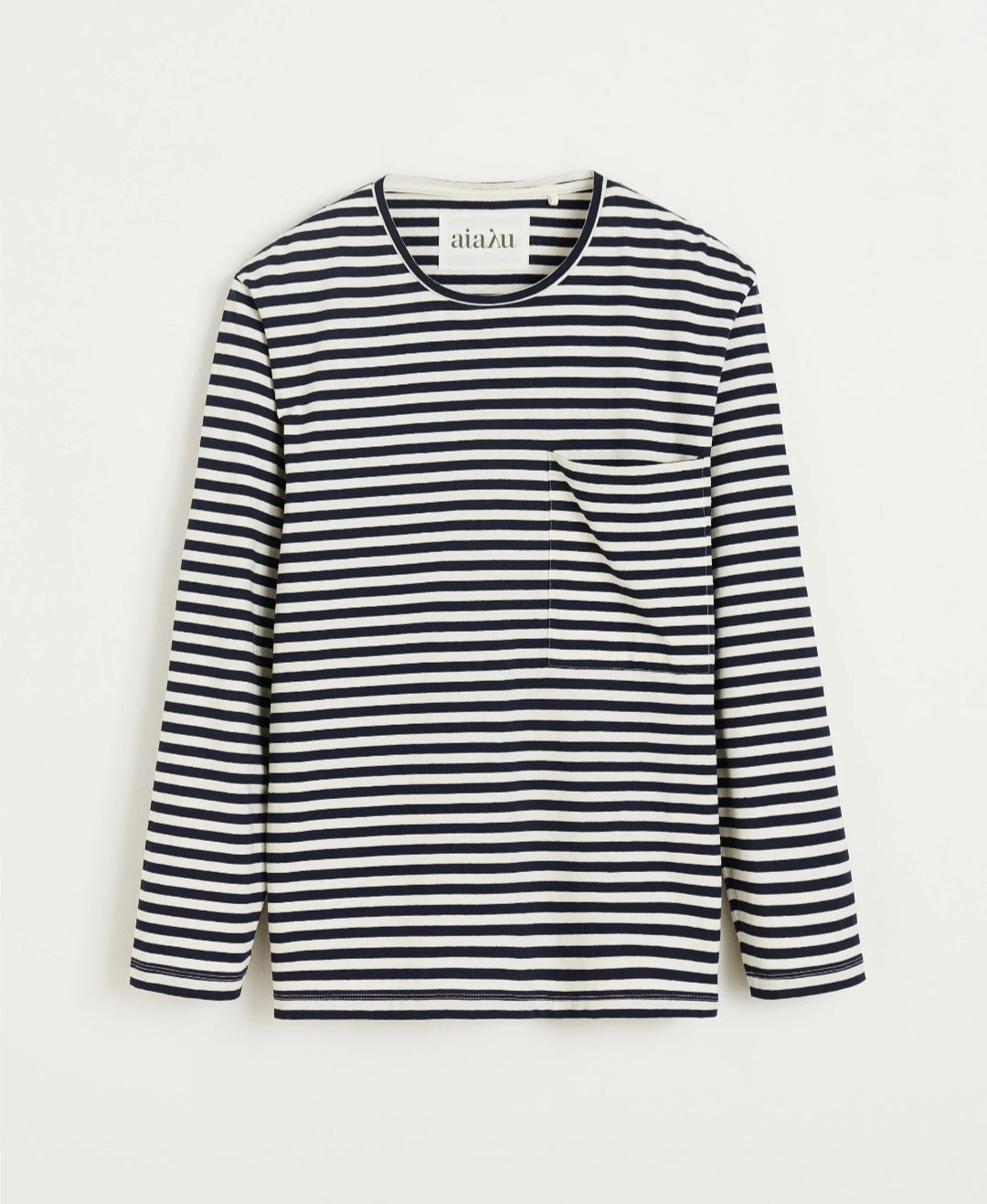 Aiayu - Circular Long Sleeve T-shirt, Fås i to farver - Mix Night og Mix Coffee