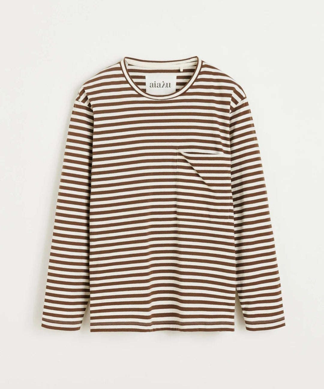 Aiayu - Circular Long Sleeve T-shirt, Fås i to farver - Mix Night og Mix Coffee