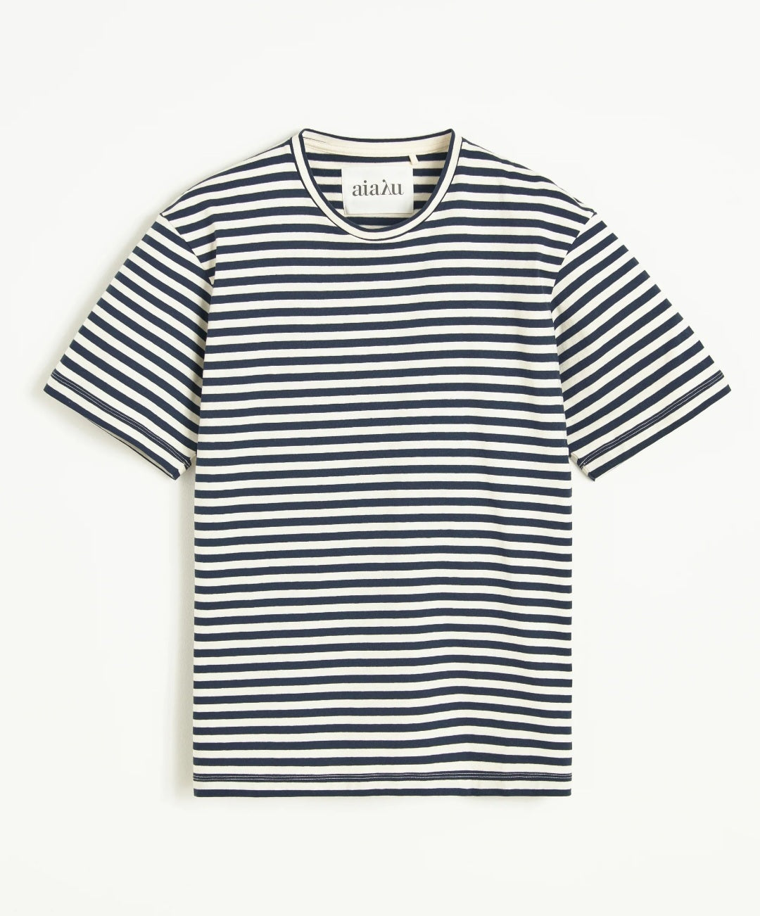 Aiayu - Classic Circular Tee Striped, Fås i to farver - Mix Night og Mix Coffee