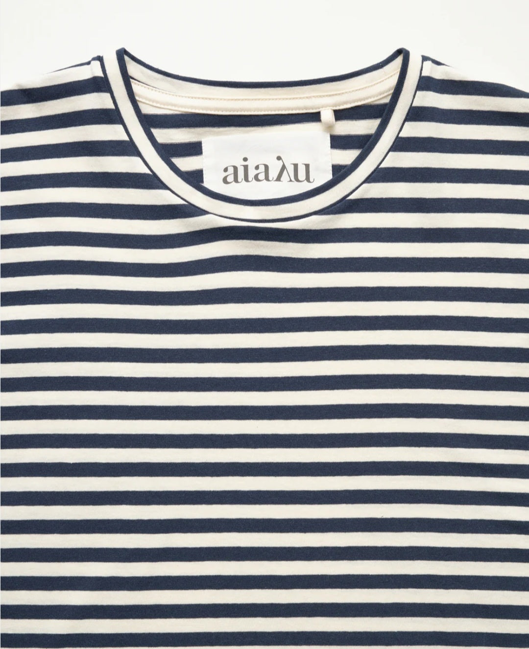 Aiayu - Classic Circular Tee Striped, Fås i to farver - Mix Night og Mix Coffee