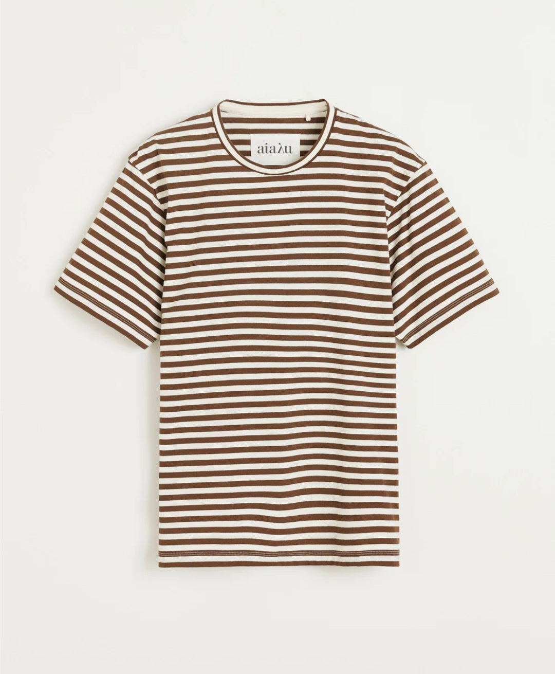 Aiayu - Classic Circular Tee Striped, Fås i to farver - Mix Night og Mix Coffee