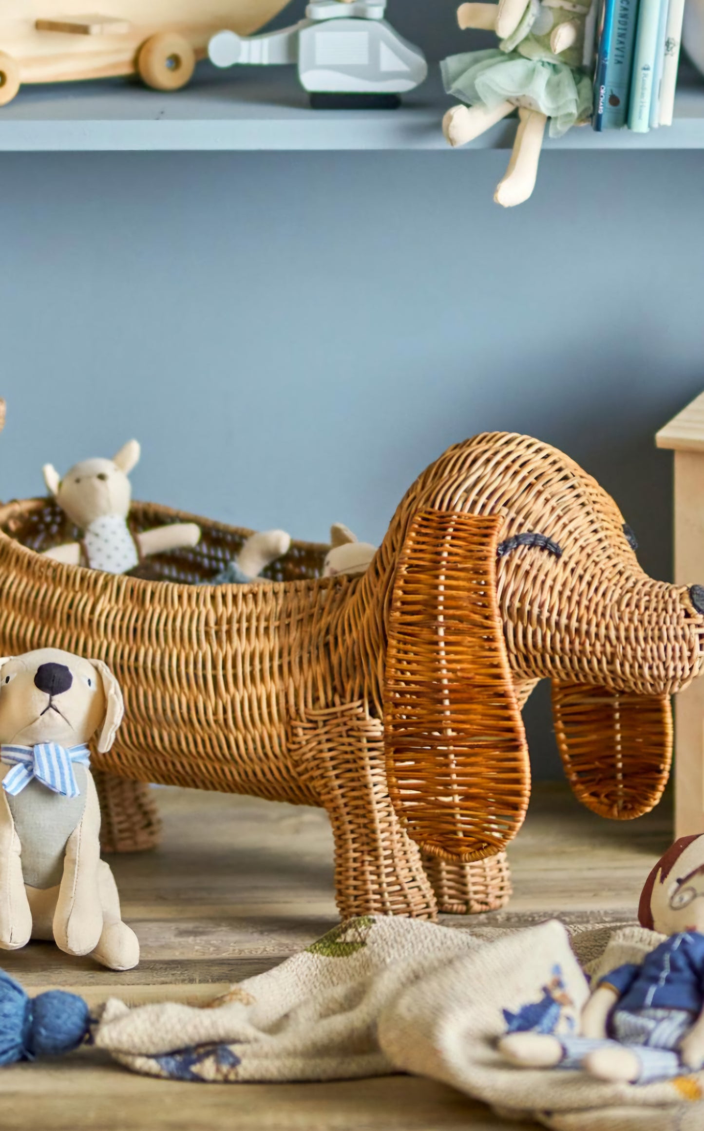 Bloomingville - Palle Kurv, 50x27x23 cm., Brun, Rattan