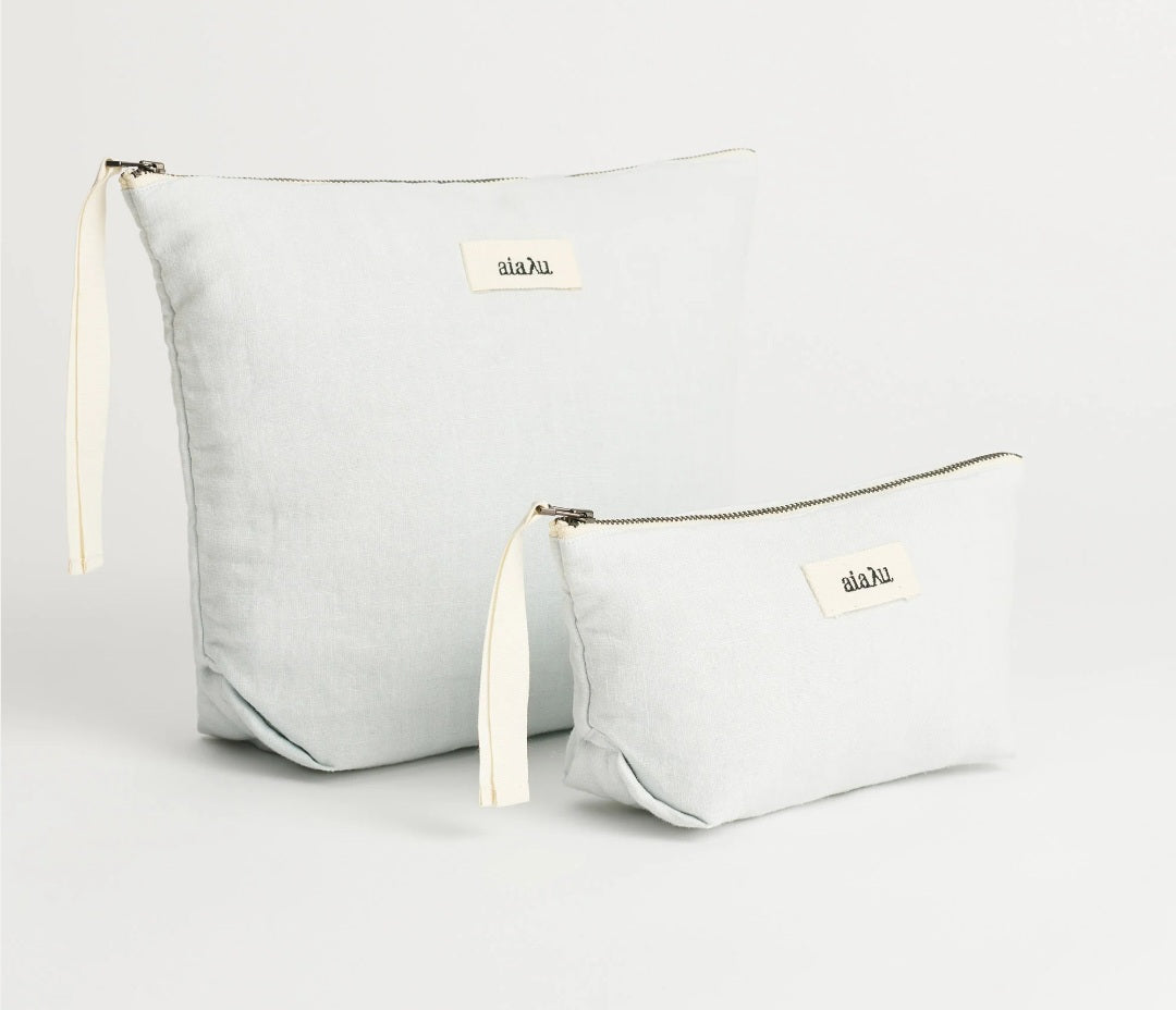 aiayu - Pouch Linen Mini, 24x11 cm., Water
