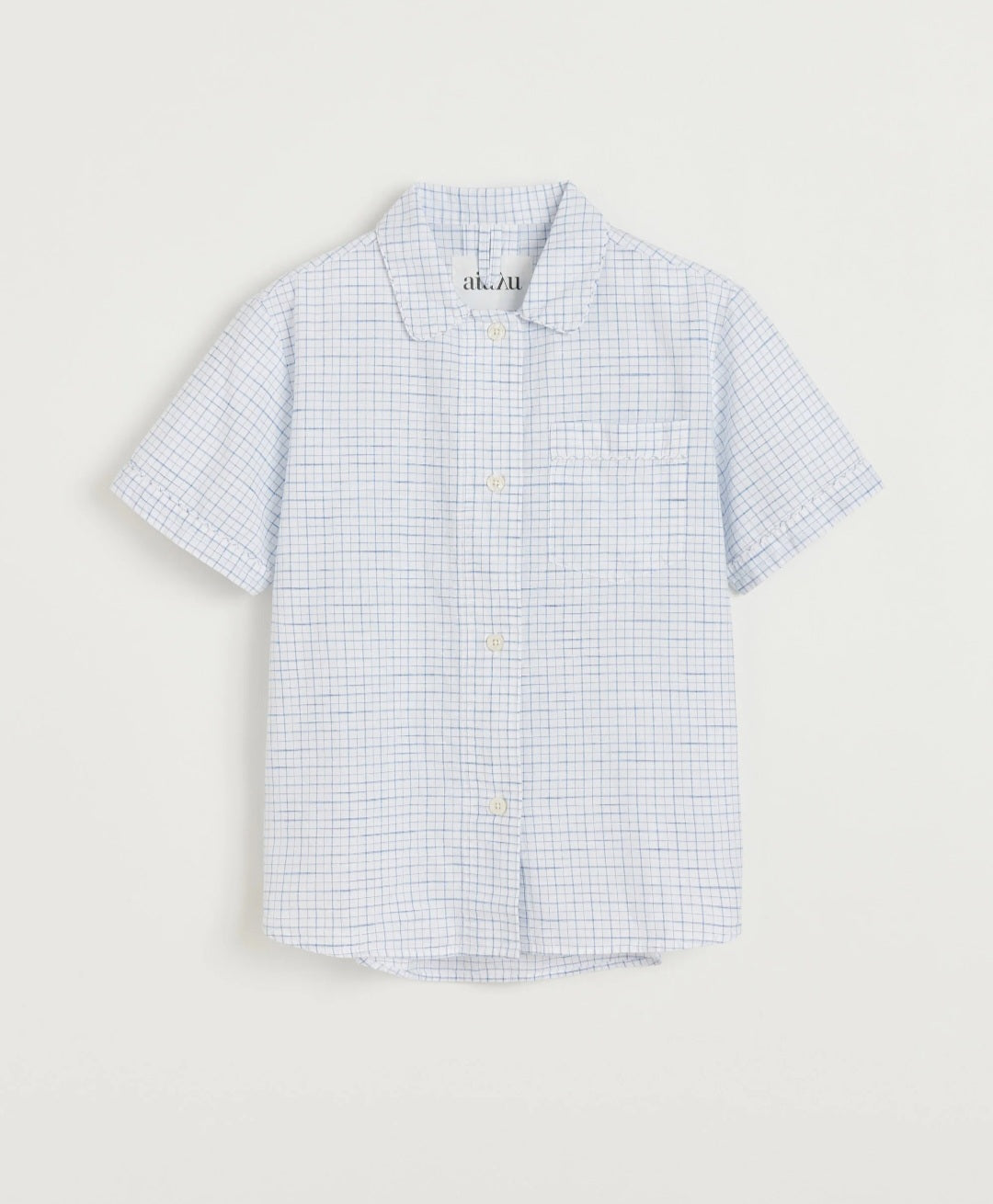 aiayu - Pyjamas Night Summer Check, Mix Blue Bell