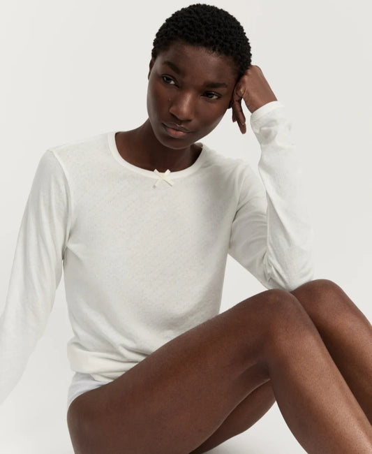 aiayu - Messhu Long Sleeve, Fås i farverne Black og Pure Ecru