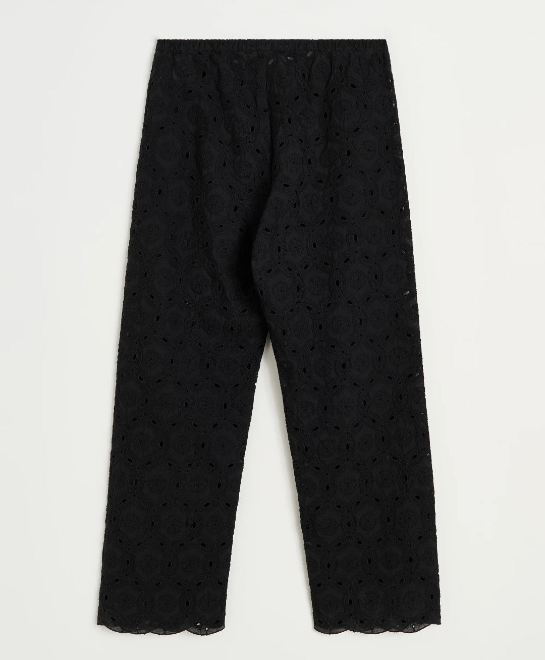 aiayu - Ava Pant Embroidery, Fås i farverne Black og Pure Ecru