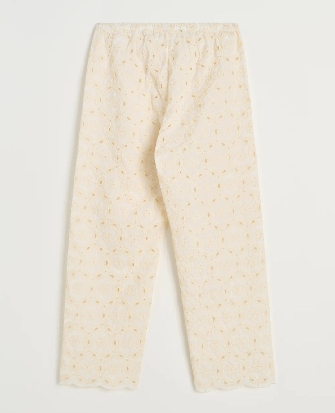 aiayu - Ava Pant Embroidery, Fås i farverne Black og Pure Ecru