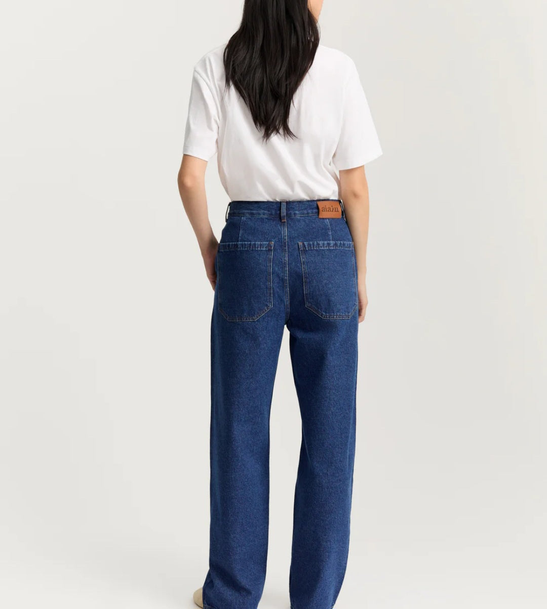 aiayu - Carlo Midwaist Wide Jeans, Mid Blue