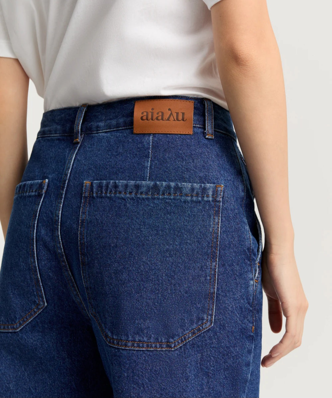 aiayu - Carlo Midwaist Wide Jeans, Mid Blue