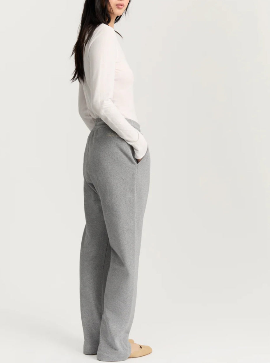 aiayu - Stitched Circular Sweatpants, Grey Melange
