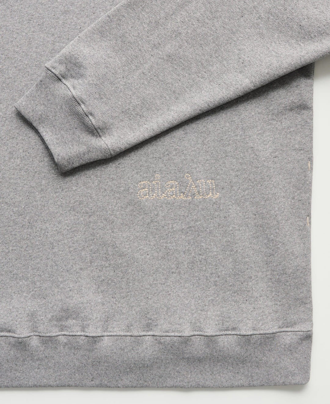 aiayu - Stitched Circular Sweatshirt, Grey Melange