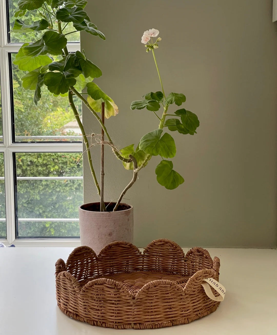 Jou Quilts - Rund Rattan Bakke, Ø30 cm.