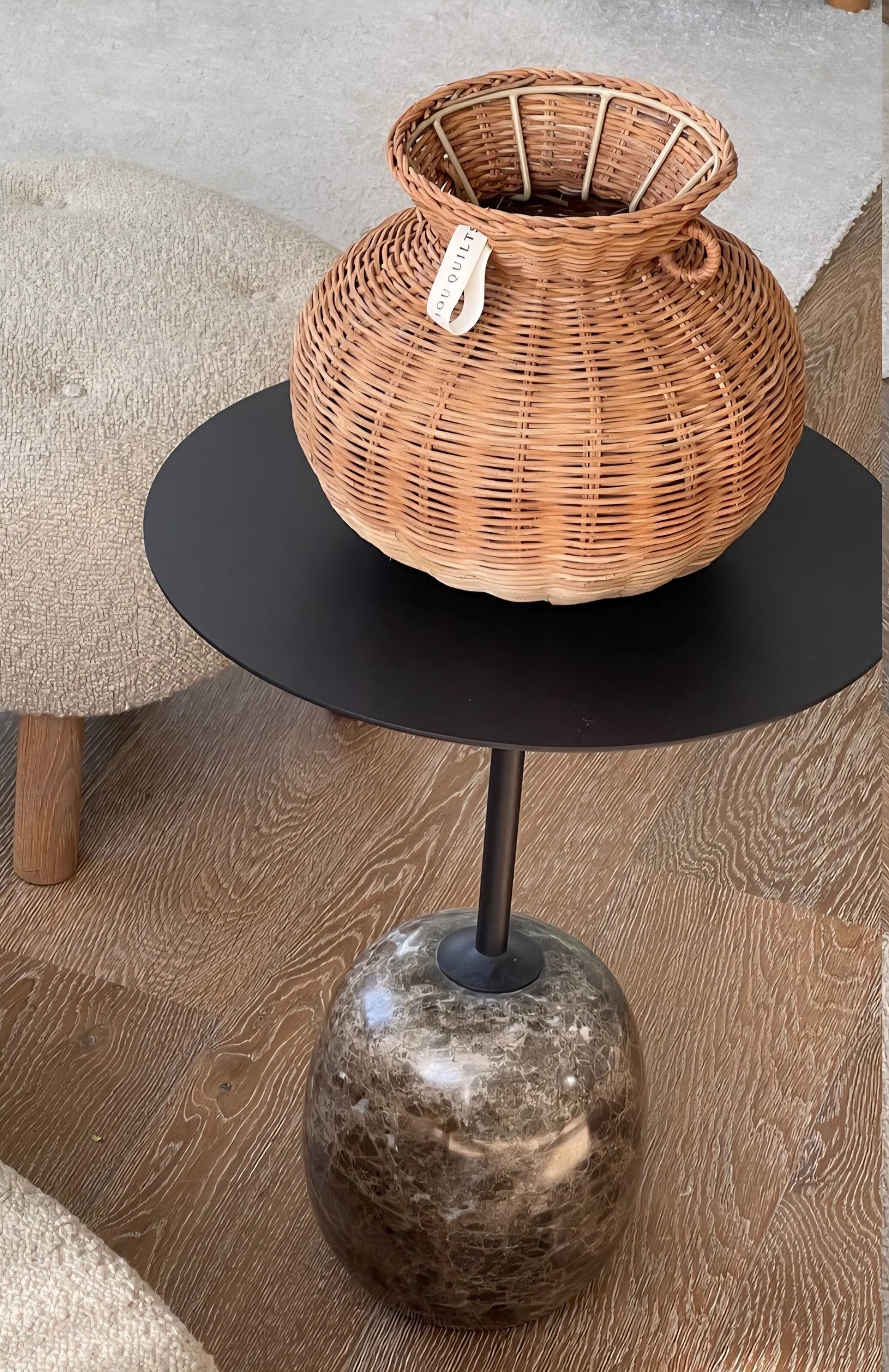 Jou Quilts - Lille Rattan Vase, H22xD24 cm.