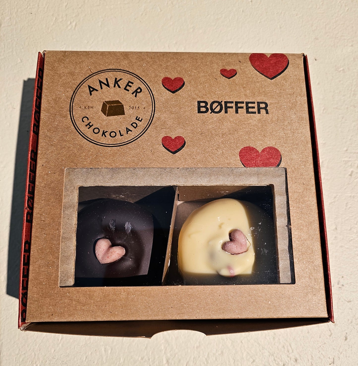 Ankers Chokolade - Valentines Flødeboller 2025, 4 stk.