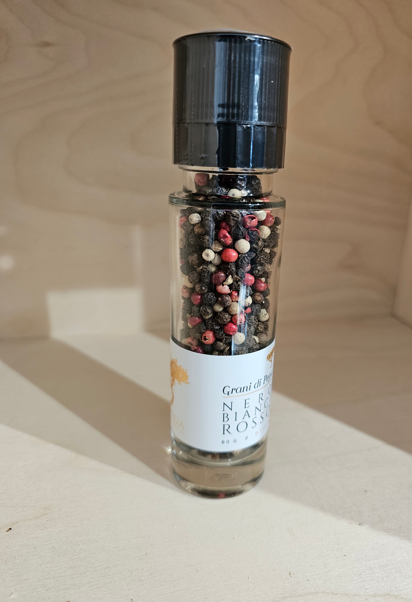 La Otilia - Peberkværn m/3 slags peber - Grani de Pepe, Nero, Bianci Rosso, 120 gr.