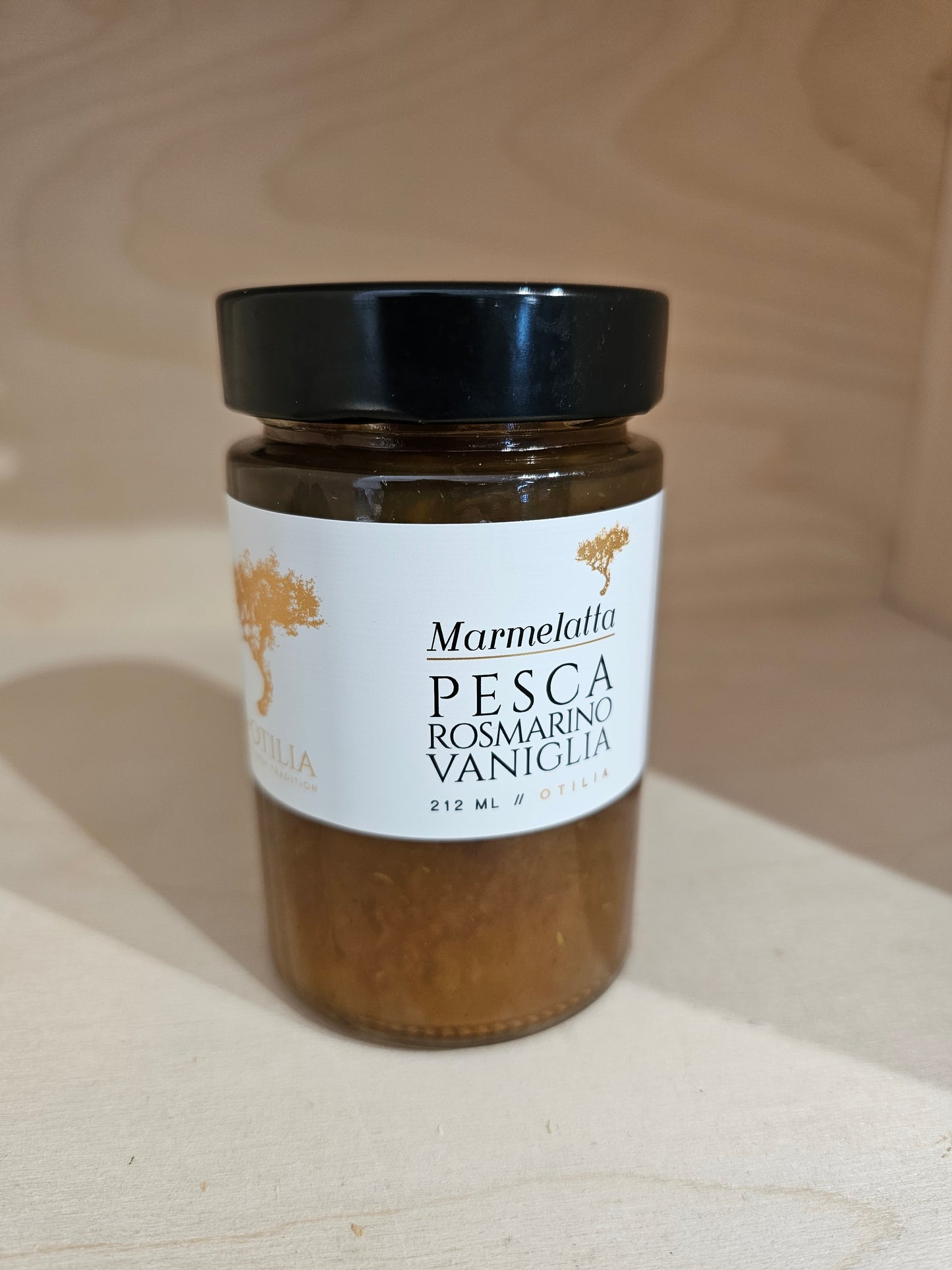 La Otilia - Marmelade m/fersken, rosmarin og vanilje, 212 ml.