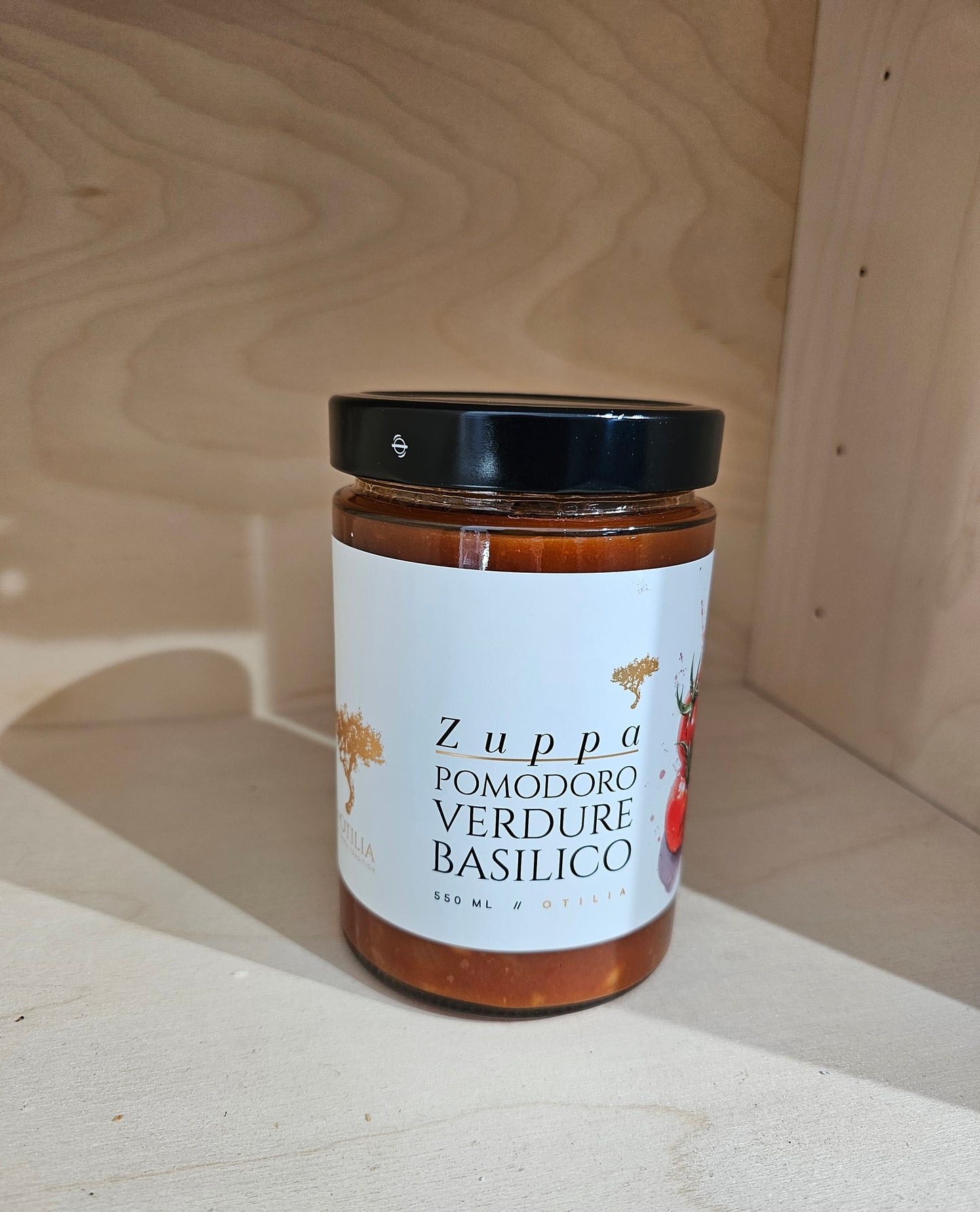 La Otilia - Grøntsagssuppe m/tomat og basilikum, 550 ml.