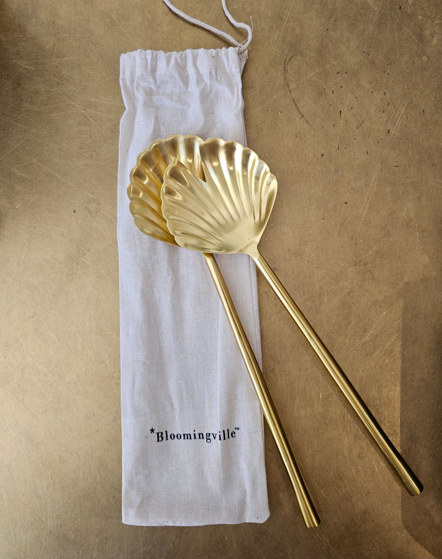 Bloomingville - Loreta Salatsæt, Rustfrit stål, Guld