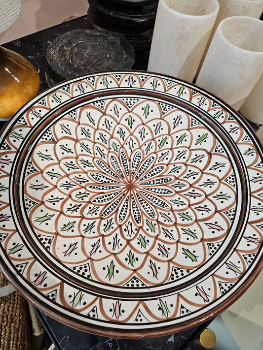 Manipura Living - Keramik Fad, Flower Glaze, Ø40 cm.