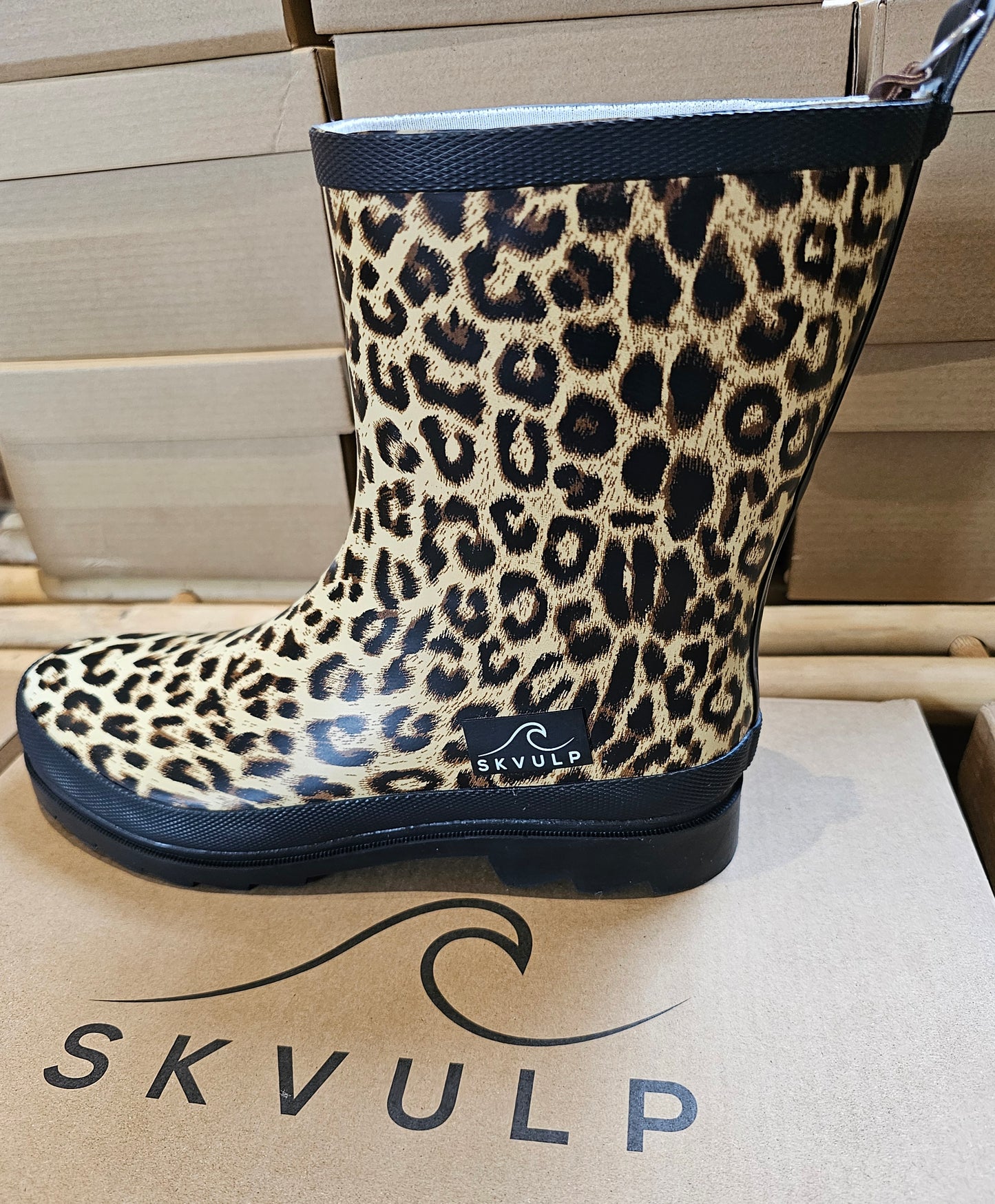 Skvulp - Gummistøvler, Leopard