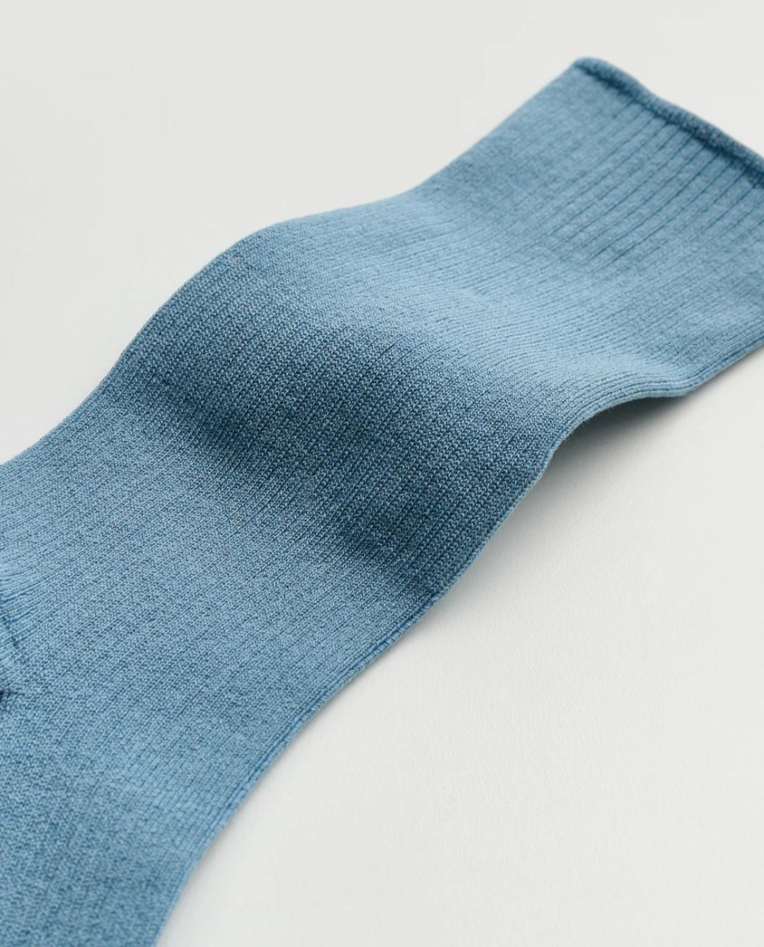 aiayu - Cotton Rib Socks, Opal Blue