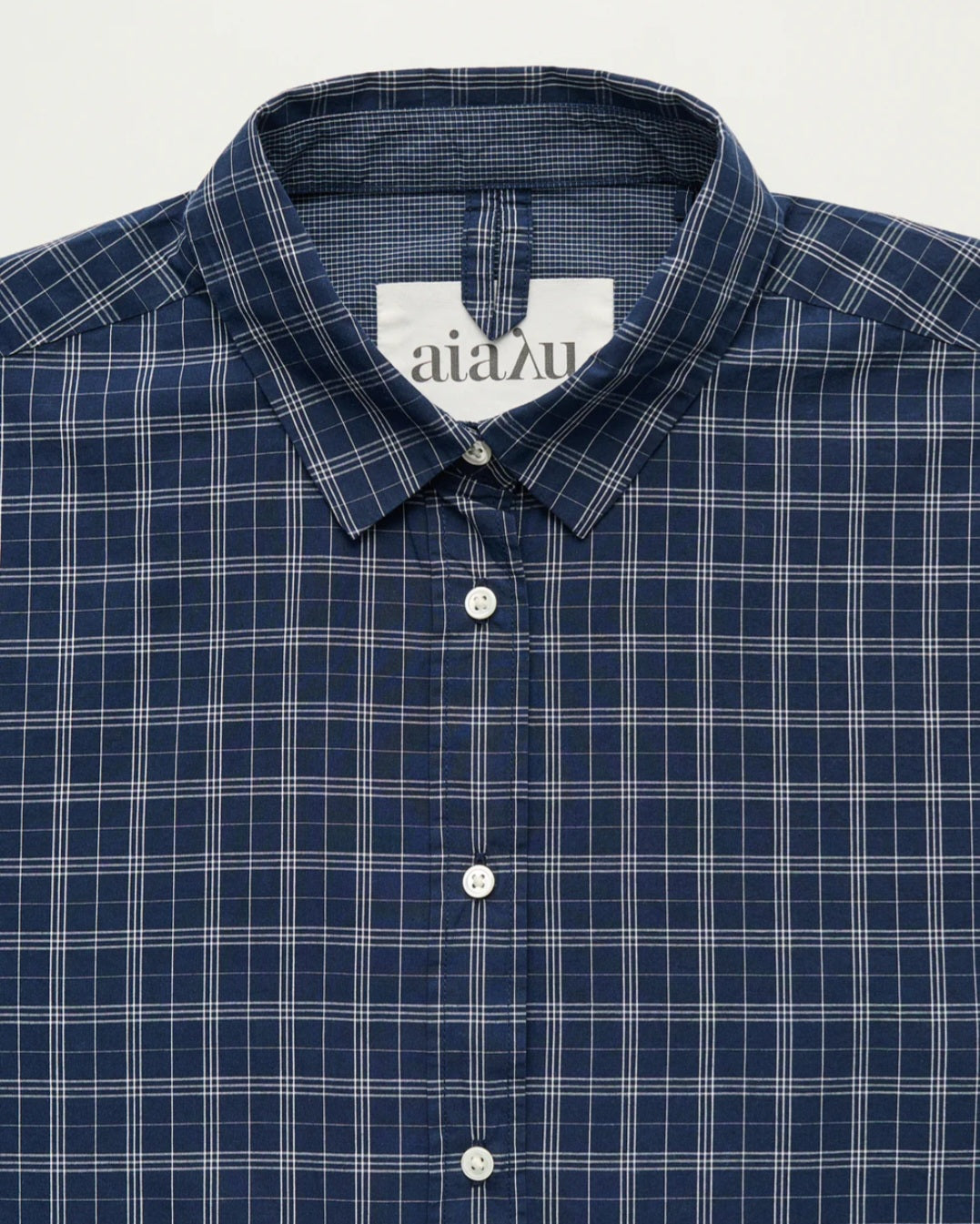 aiayu - Shirt Check, Mix Navy