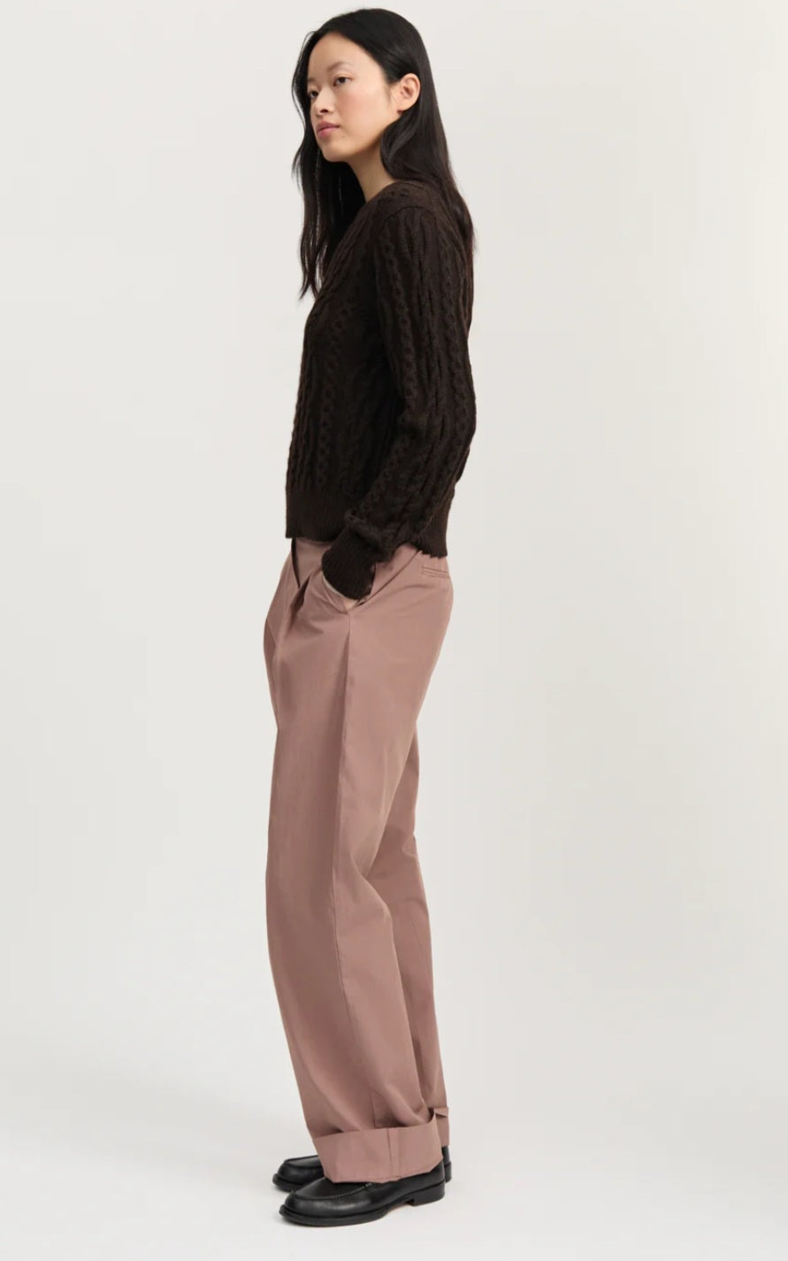 aiayu - Bille Pant Zip Poplin, Desert Blush