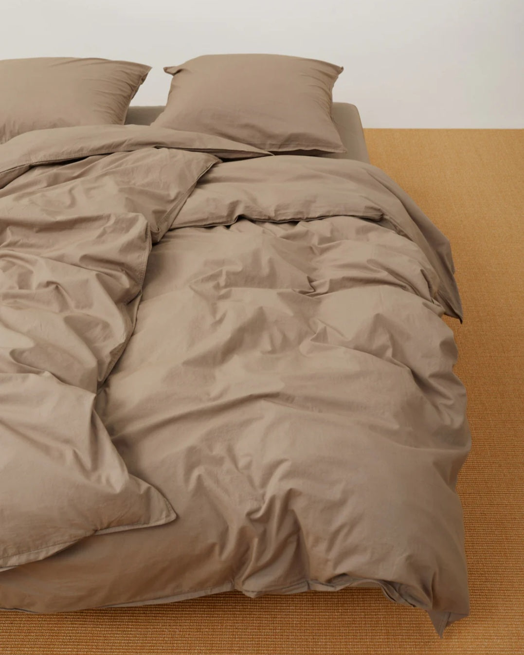 aiayu - Duvet Set + Pillow Case, Cocoa, 140x200/60x63 cm.