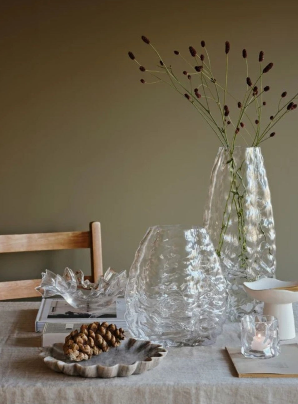 Broste Copenhagen - Amelia Deko Tallerken, Marmor, Brown