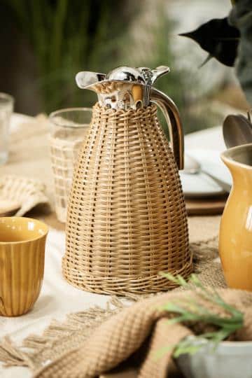 Ib Laursen - Termorkande, Brown poly rattan braid