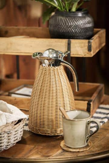 Ib Laursen - Termorkande, Brown poly rattan braid