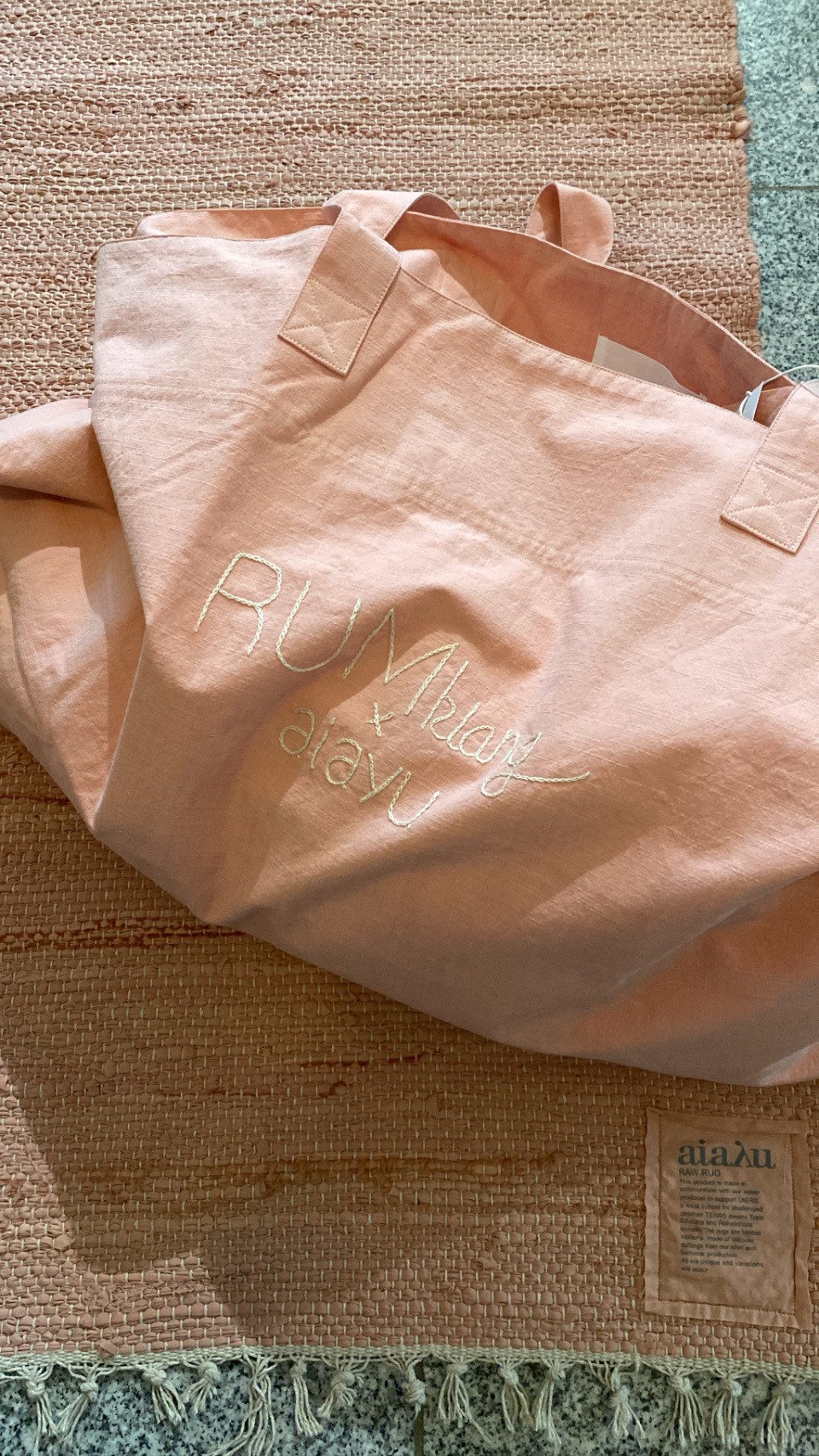 Aiayu - RUMklang x Aiayu Totebag, Cotton Slub, Rosewater