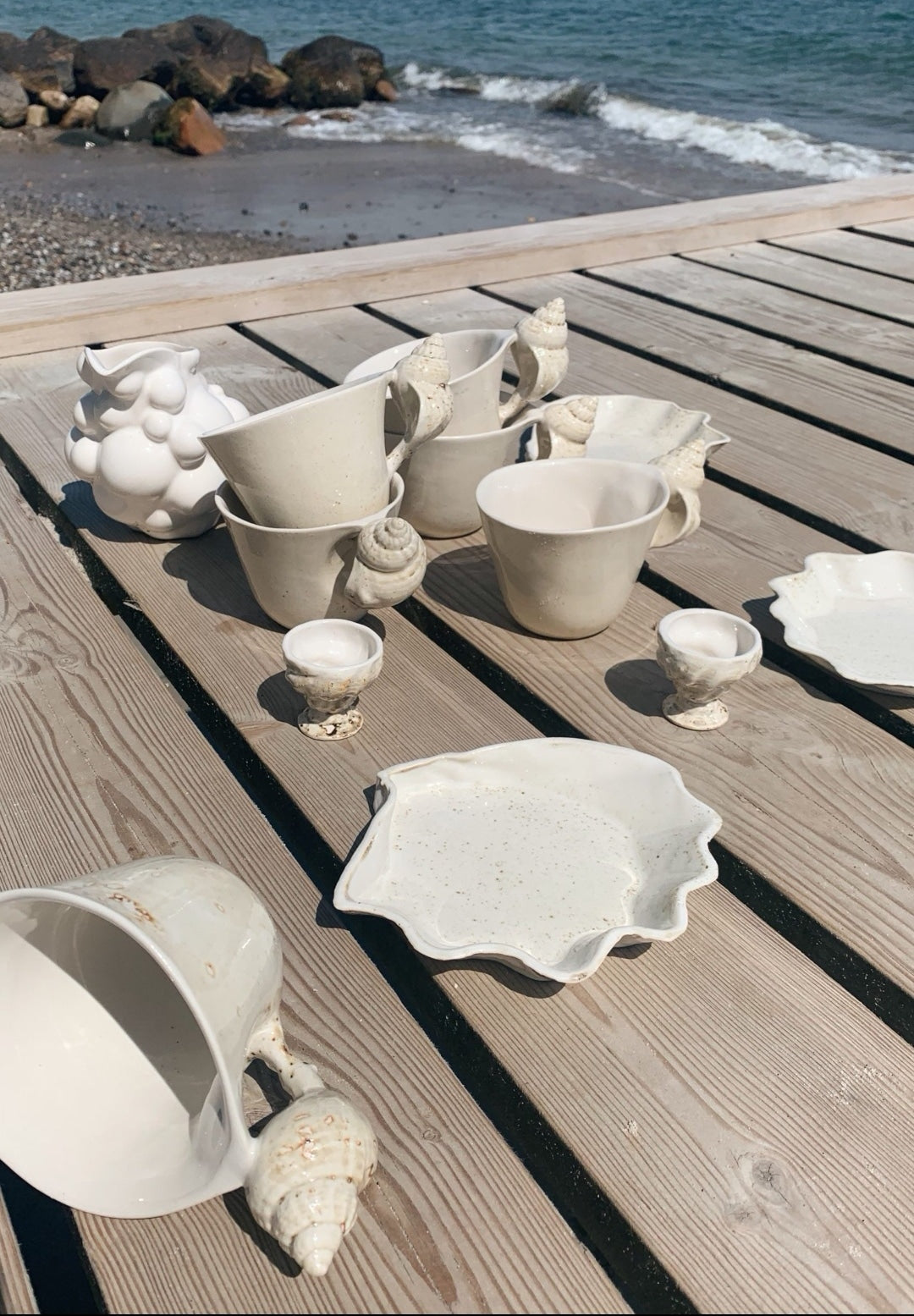 Christina Iversen Studio - Konkylie Kop, Keramik, Creme