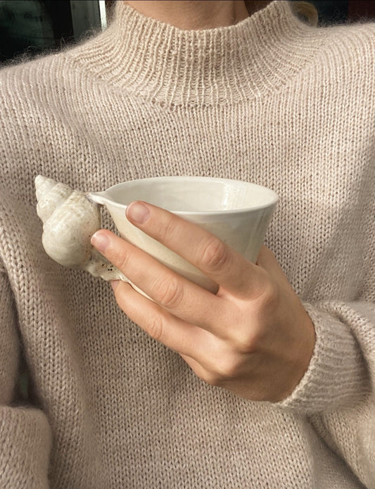 Christina Iversen Studio - Konkylie Kop, Keramik, Creme