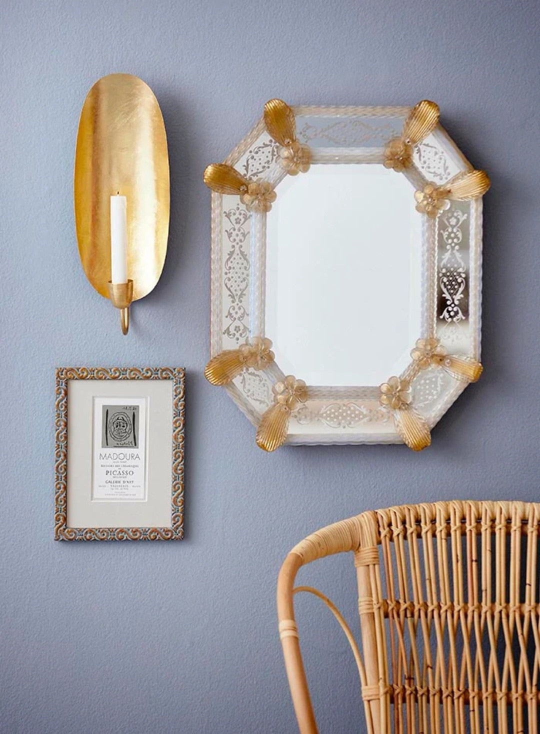 Bungalow - Golden Wall Light Oval, 37x14 cm