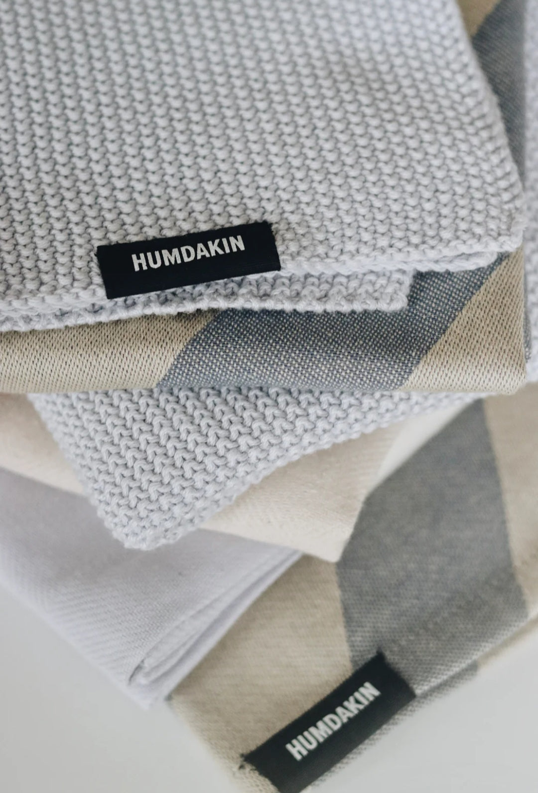 HUMDAKIN -Knitted Dishcloth, Økologisk Bomuld, 28x28 cm., Shell
