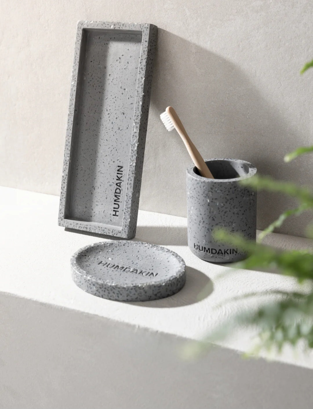 HUMDAKIN - Nordic Terrazzo Toothbrush Mug, 10x7,8x0.8 cm.