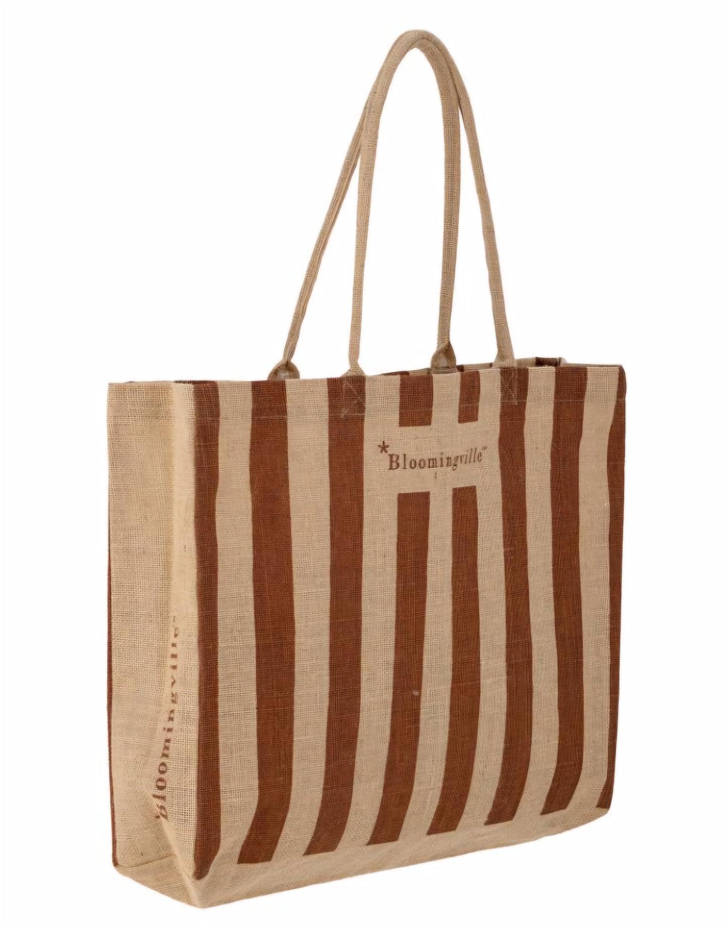 Bloomingville - Bergamo Indkøbspose, Brun Jute, L49xH38xW10,5 cm.