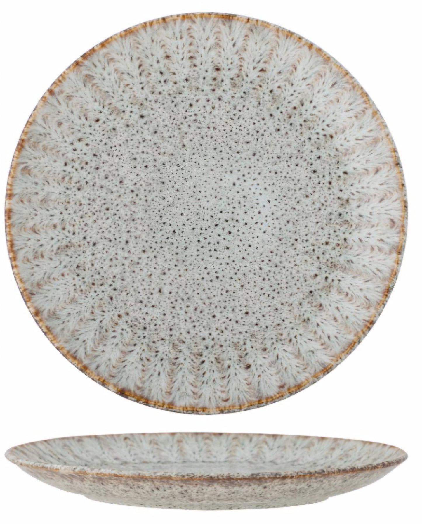 Bloomingville - Fleur Tallerken, Natur, Stentøj, D27xH2,5 cm.