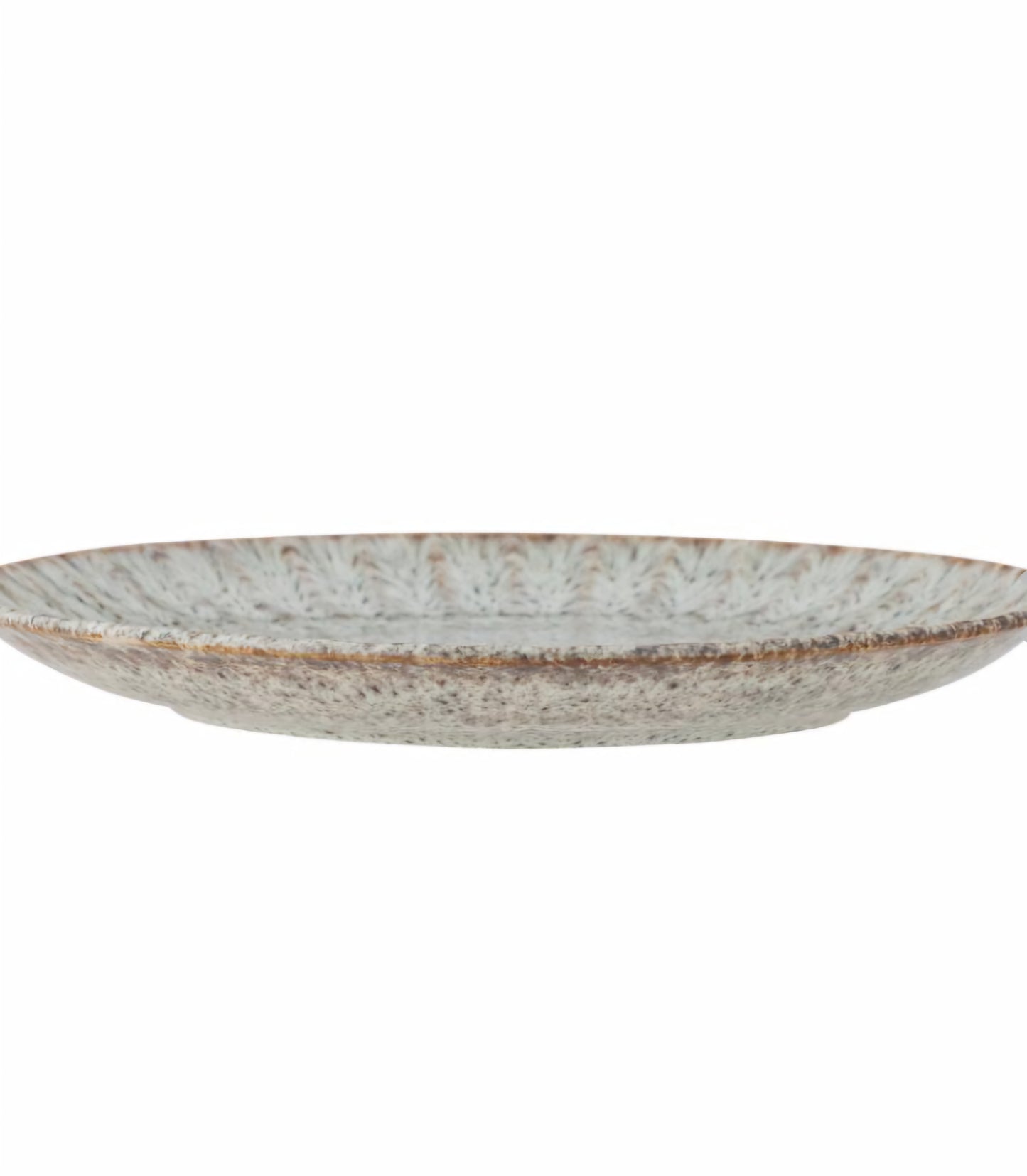 Bloomingville - Fleur Tallerken, Natur, Stentøj, D27xH2,5 cm.