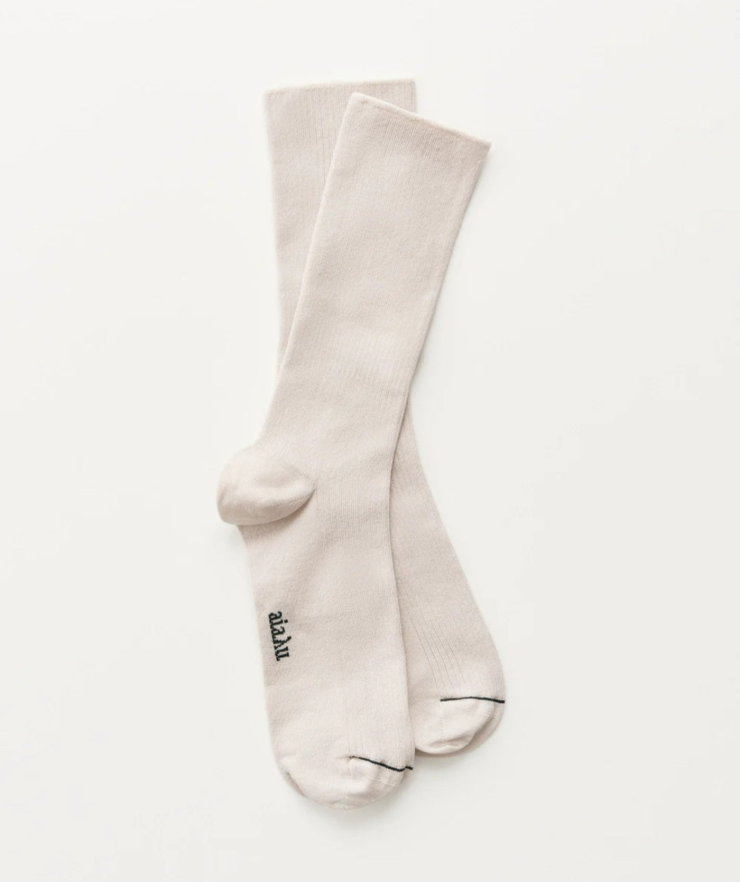 Aiayu - Cotton Rib Socks, Milk