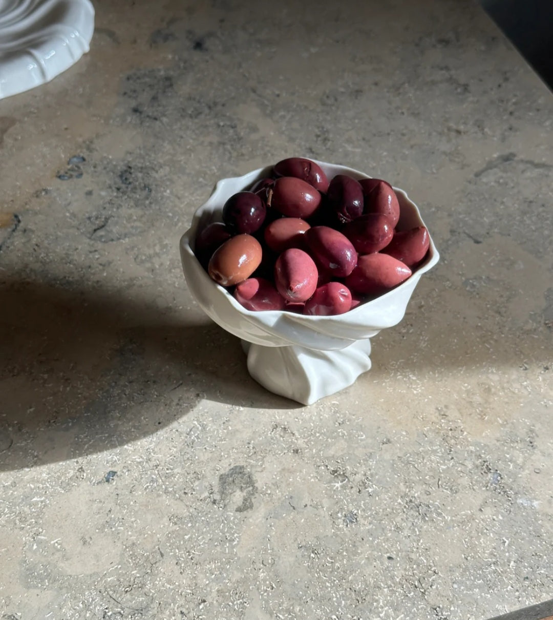 Atelier Marée - Piedestalskål, D11xH9 cm., Hvid