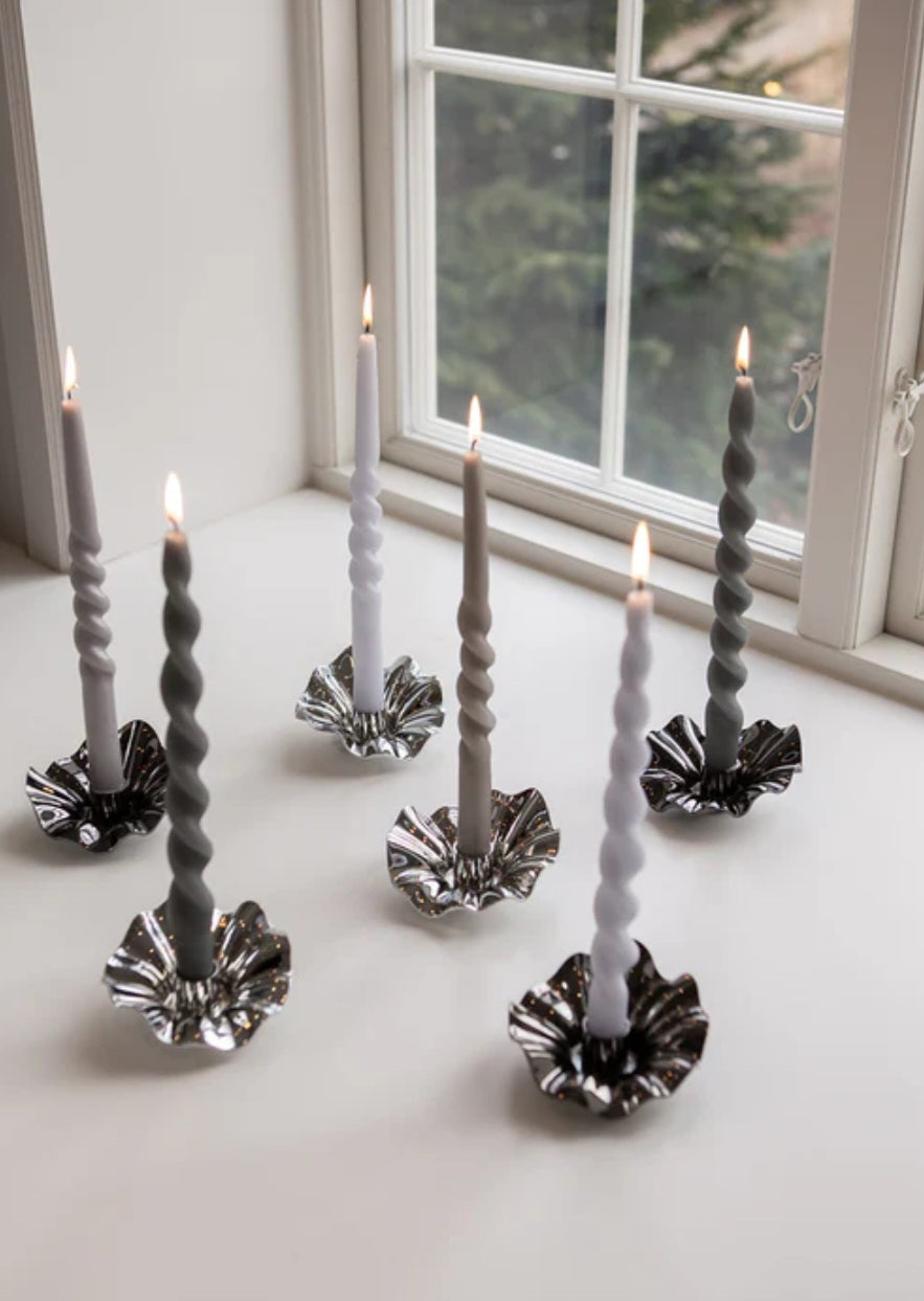 Specktrum - Lea Candle Holder, Black Chrome