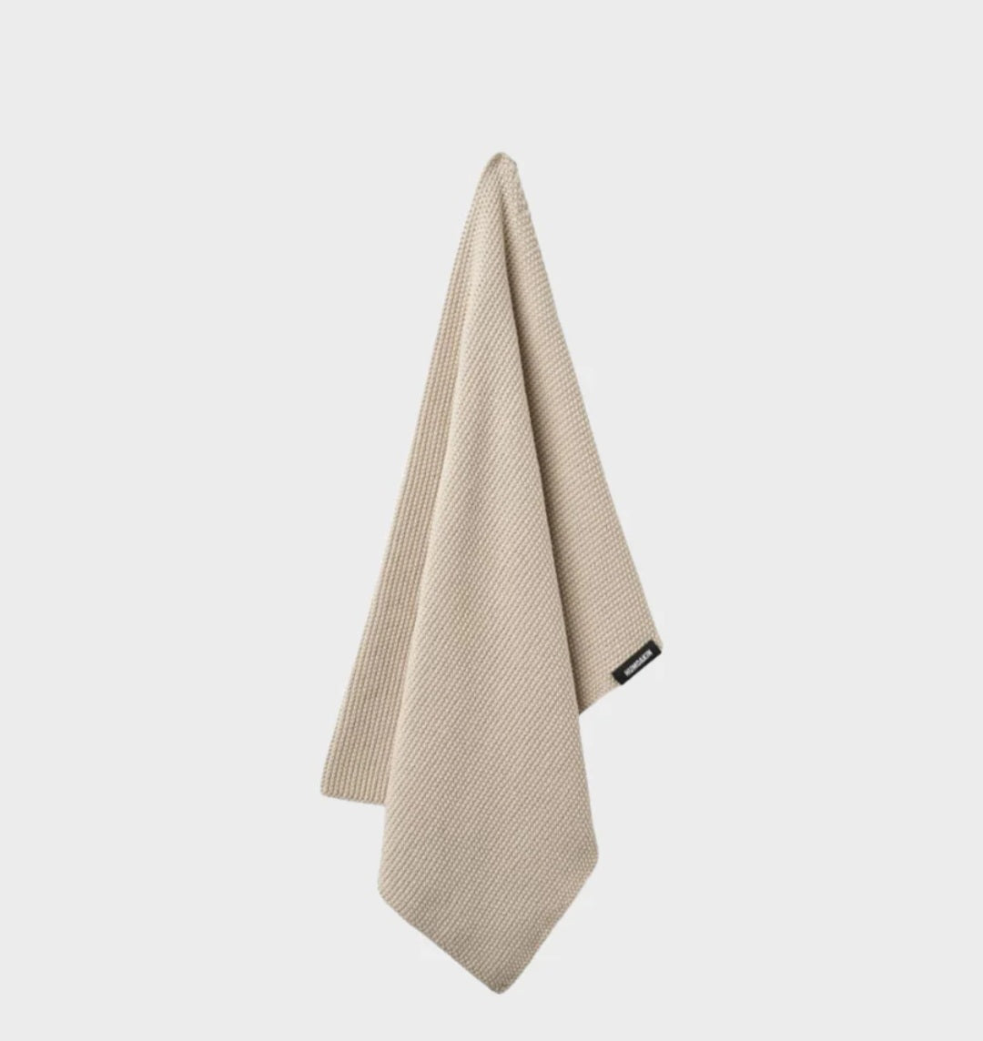 Humdakin - Knitted Kitchen Towel, 45x70 cm., Light Stone
