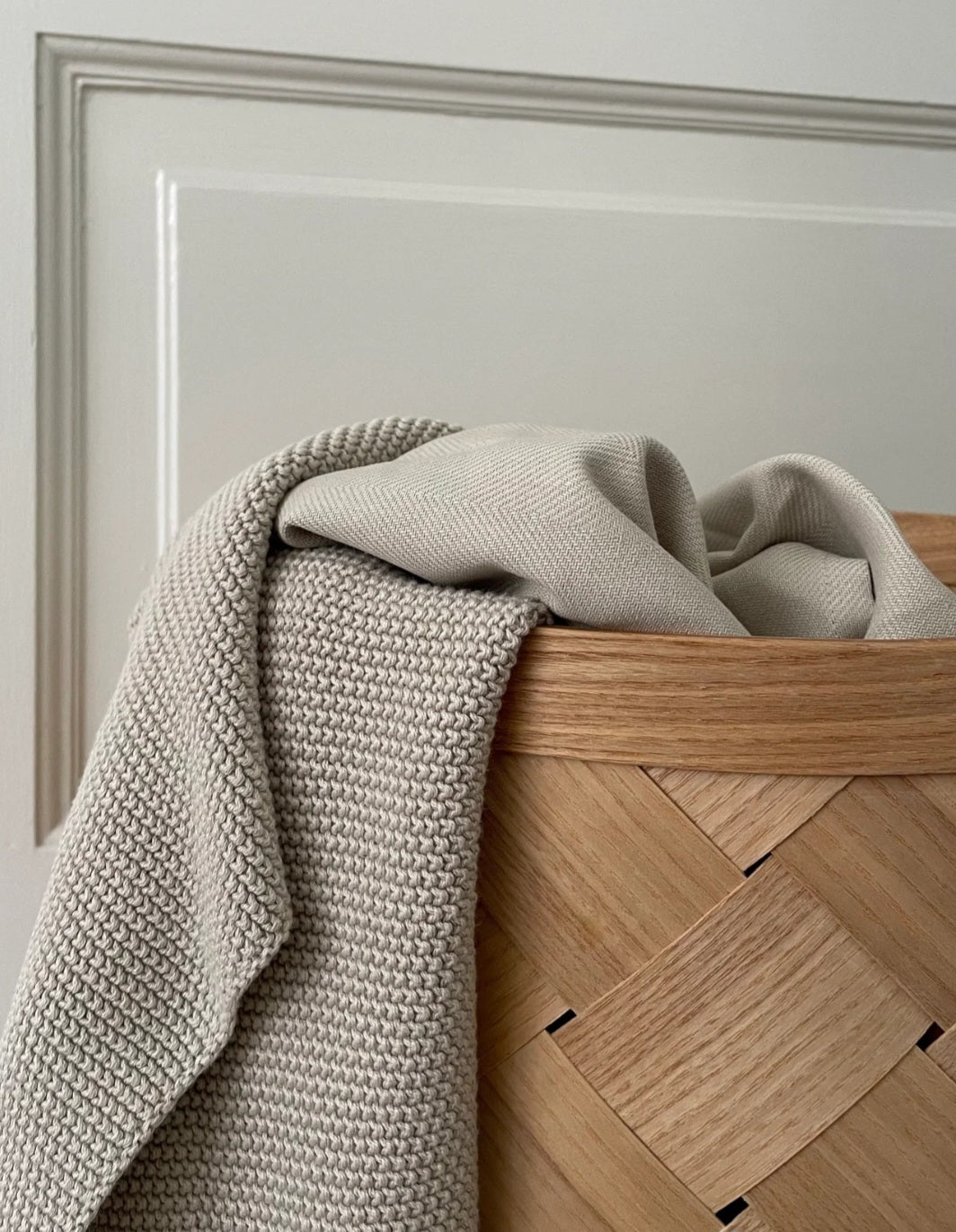 Humdakin - Knitted Kitchen Towel, 45x70 cm., Light Stone