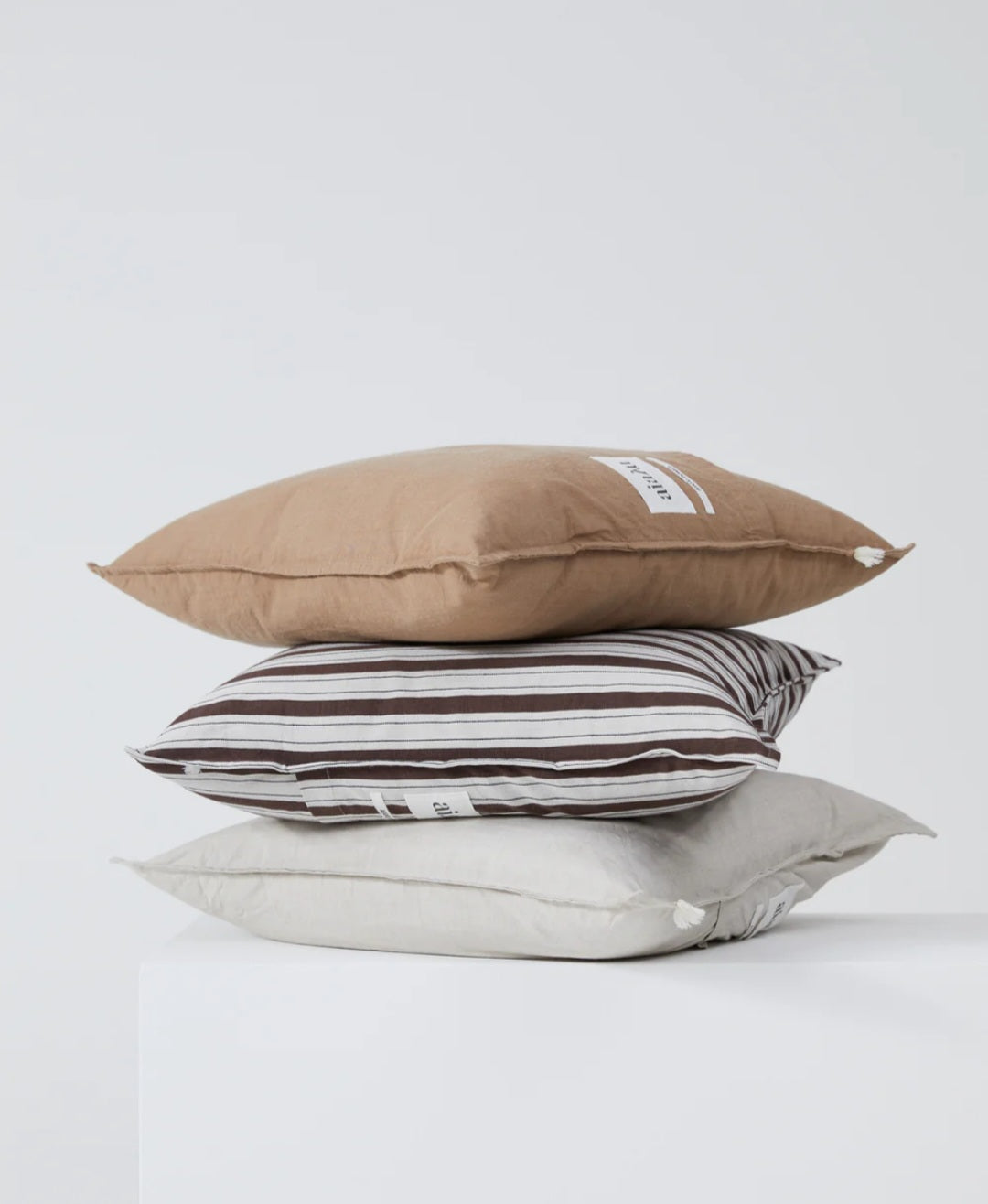 aiayu - Pillow Cotton Slub, 50x50 cm., Light Tabacco