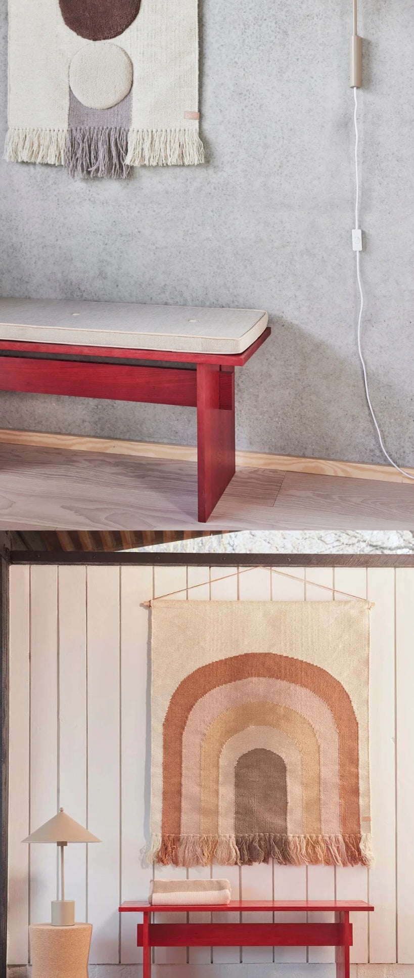 OYOY - Kotai Bænk, L110xW35xH43 cm., Cherry Red