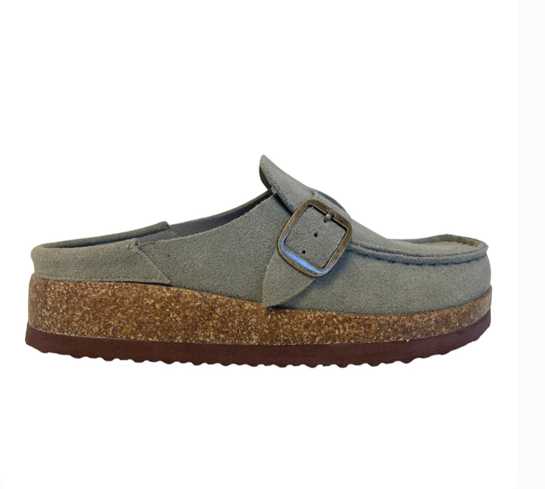 SKVULP - Slip-in Sandaler, Dusty Green