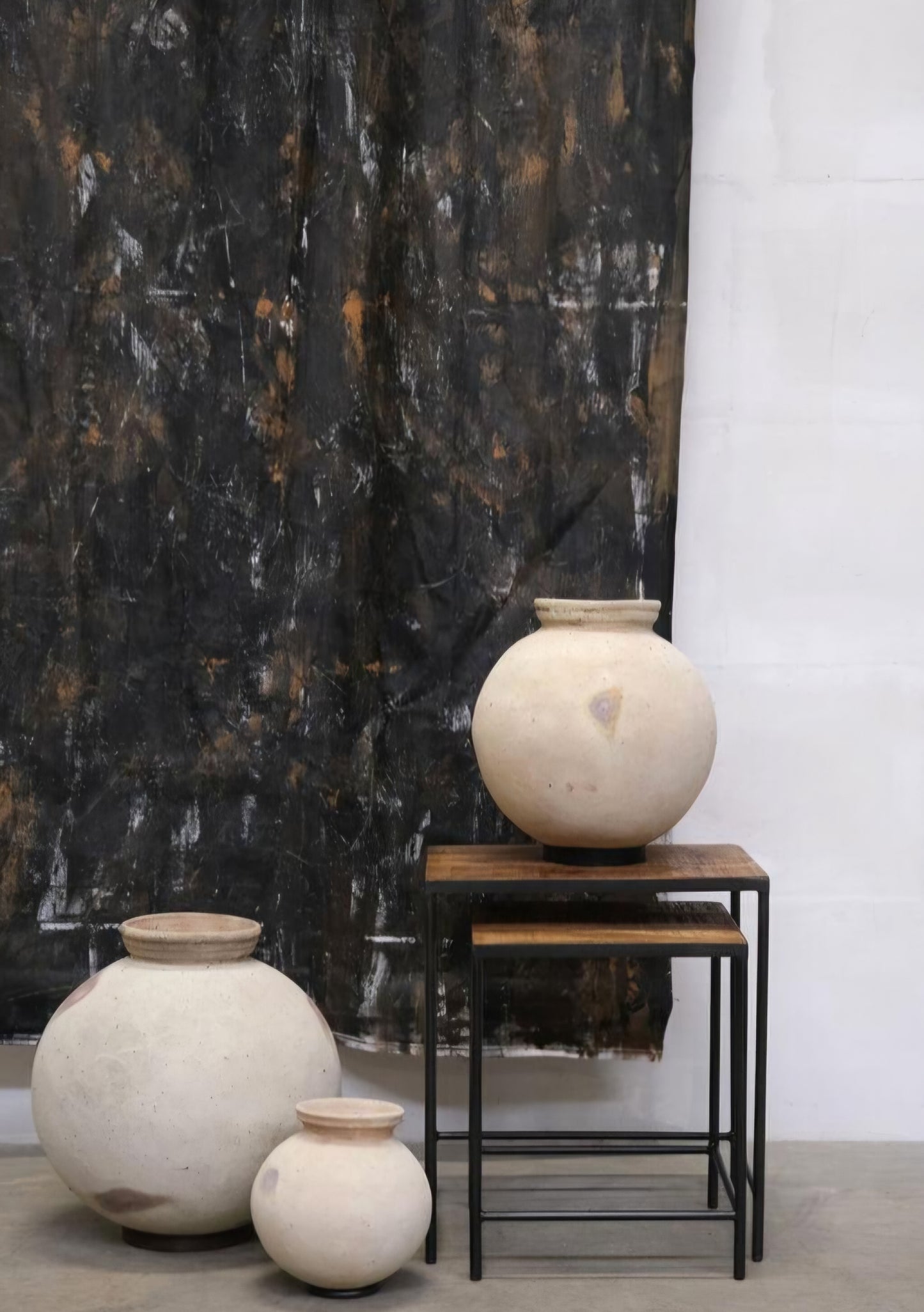 RUMklang Indretning - Dali Lerkrukke med jernring, L, Natur